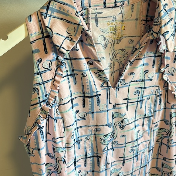 Lilly Pulitzer Luxletic Martina UPF polo tank. - Picture 2 of 9